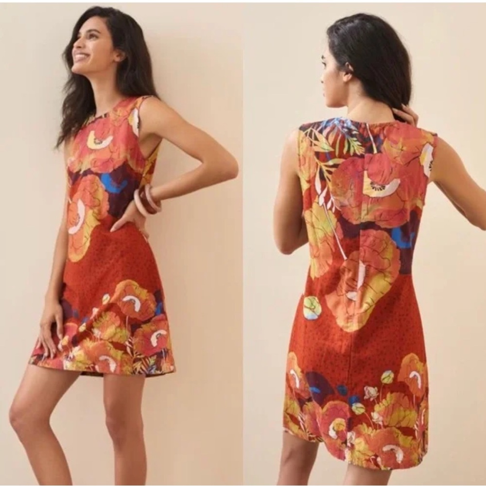 Conditions Apply brand from Anthro Sleeveless Dress - Red and Orange